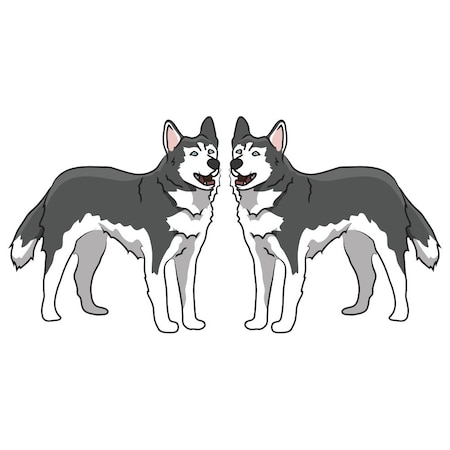 Signmission Siberian Husky Dog Decal, Dog Lover Decor Vinyl Sticker D-24-Siberian Husky